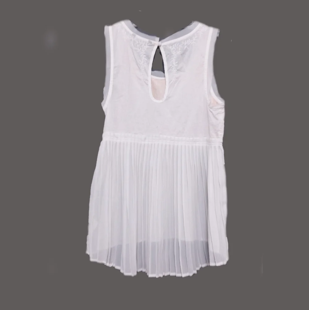 American Eagle Outfitters Wmns S Boho Embroidered Baby Doll Accordion Top - Picture 3 of 3